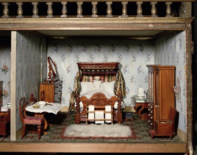 Una camera da letto in Mrs Bryants Pleasure, c.1860 da English School